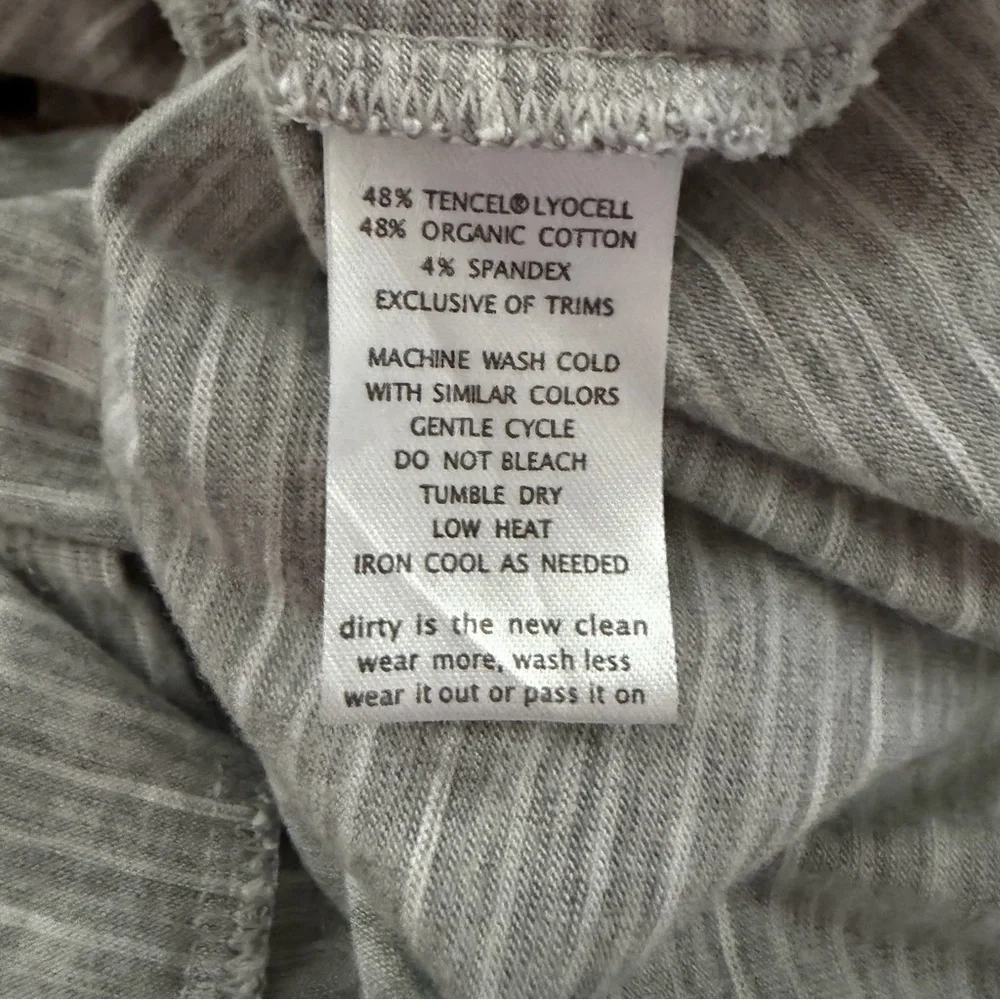 Toad & Co Windemere II Gray White Striped Short Sleeve Dress - Picture 6 of 6
